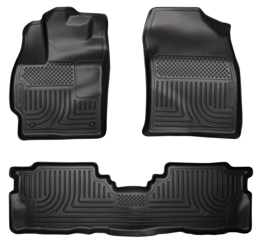 Husky Liners WeatherBeater Combo Front & 2nd Seat Black Floor Liners | Toyota Prius v 2012 (98911)