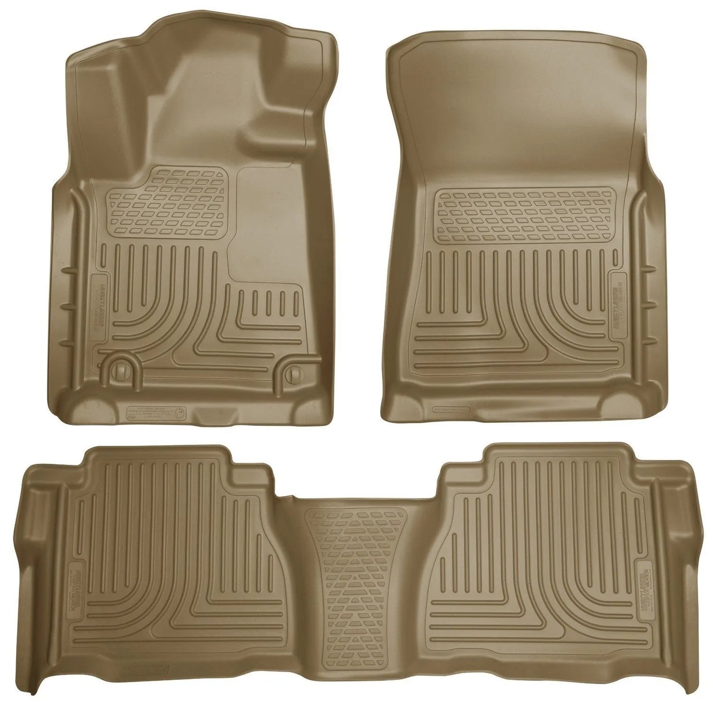 Husky Liners WeatherBeater Combo Tan Floor Liners | Toyota Tundra 12+ Double/CrewMax (98583)