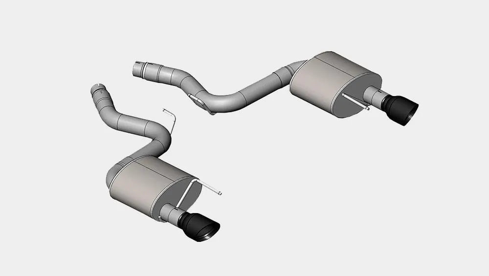 2015 Ford Mustang GT 5.0 Catback System with Black Tips by Corsa (14328BLK)