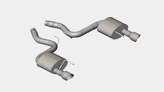 2015 Ford Mustang GT 5.0 3" Axle Back Exhaust, Polish Dual 4.5" Tips by Corsa (14326)