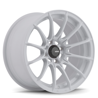 (set of 4) Konig Dial In Gloss White | 15x7" +35mm | 4x100mm Wheel