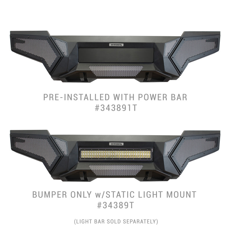 Go Rhino 24-26 Toyota Tacoma (4dr) Element Front Bumper w/ Fixed Light Bar Mount - Tex. Blk