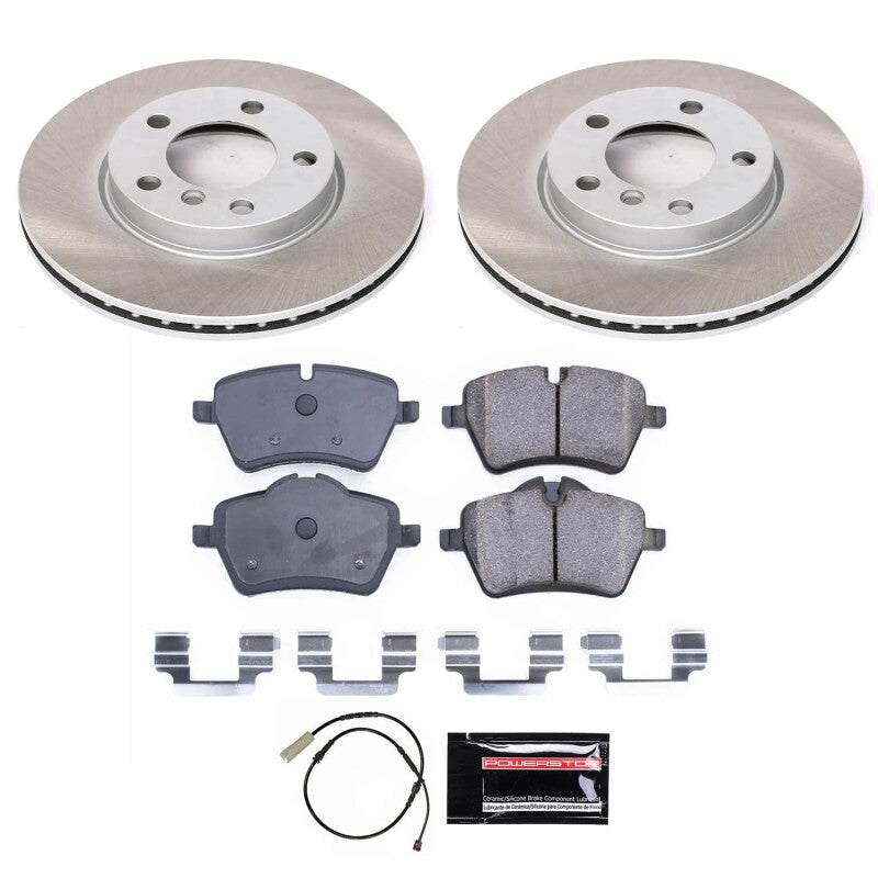PowerStop 13-16 Mini Cooper Paceman Front Semi-Coated Rotor Kit (SC6662)