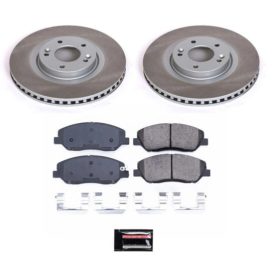 PowerStop 13-16 Hyundai Santa Fe Front Semi-Coated Rotor Kit (SC6951)