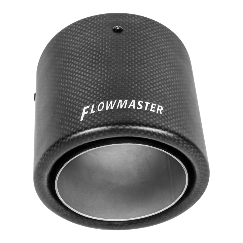 Flowmaster SS Tip 2.50in x 4in Carbon Fiber For Universal (15400)