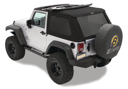 Bestop 59722-17 JK 2-Door A-Top Trektop Prem Blk Twill Tinted Windows No Door Skins