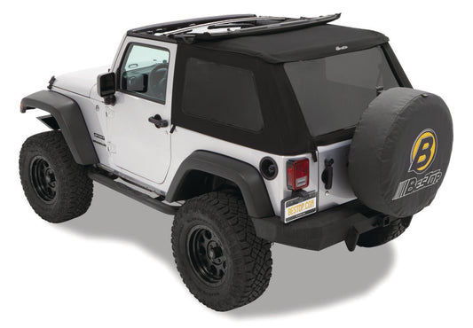 Bestop 59722-17 JK 2-Door A-Top Trektop Prem Blk Twill Tinted Windows No Door Skins