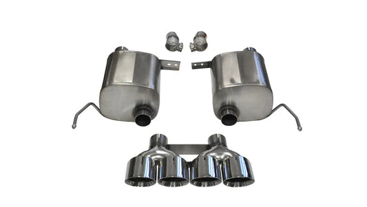 Corsa 2014-2019 Corvette C7 Coupe 6.2L V8 AT/MT 2.75in Valve-Back Dual Rear Exit Black Sport Exhaust-WheelFlip