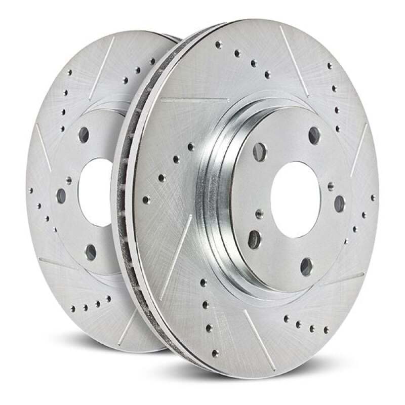 PowerStop Front Drilled & Slotted Rotor Pair | Land Rover Range Rover Velar (18-20) (EBR1684XPR)