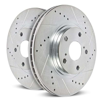 PowerStop Front Drilled & Slotted Rotor Pair | Land Rover Range Rover Velar (18-20) (EBR1684XPR)