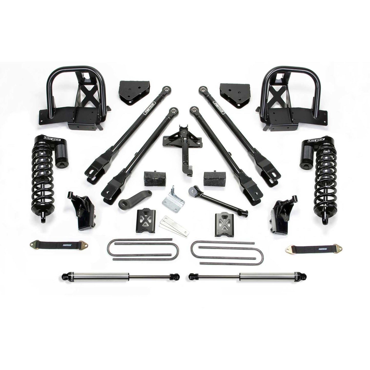 Fabtech 4" 4-Link System w/ DLSS 4.0 Coilover & Rear DLSS | Ford F350 4WD (11-16) (K2207DL)