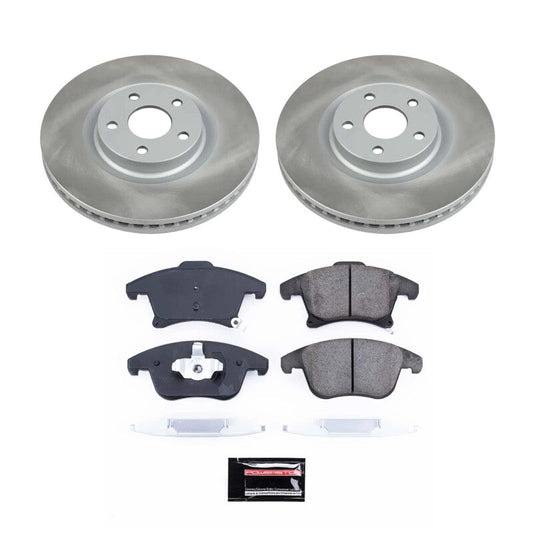 PowerStop 19-20 Ford SSV Plug-In Hybrid Front Semi-Coated Rotor Kit (SC8540)