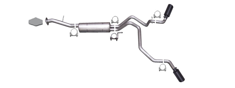 Gibson Black Elite 2.25in Dual Cat-Back Exhaust | Chevrolet Tahoe LS (00-06) (65563B)