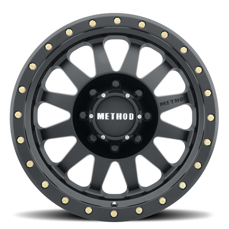 (set of 4) Method MR304 Double Standard Matte Black | 17x8.5" +0mm | 8x170mm Wheel