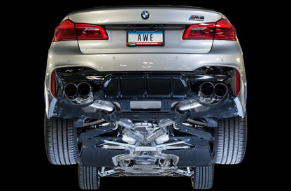 AWE Tuning AWE SwitchPath Catback Exhaust for BMW F90 M5 - Chrome Silver Tips - 3025-42062