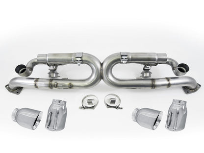 AWE Tuning AWE SwitchPath Exhaust for Porsche 991 - PSE cars - Chrome Silver Tips - 3025-42010