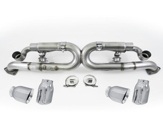 AWE Tuning AWE SwitchPath Exhaust for Porsche 991 - PSE cars - Chrome Silver Tips - 3025-42010