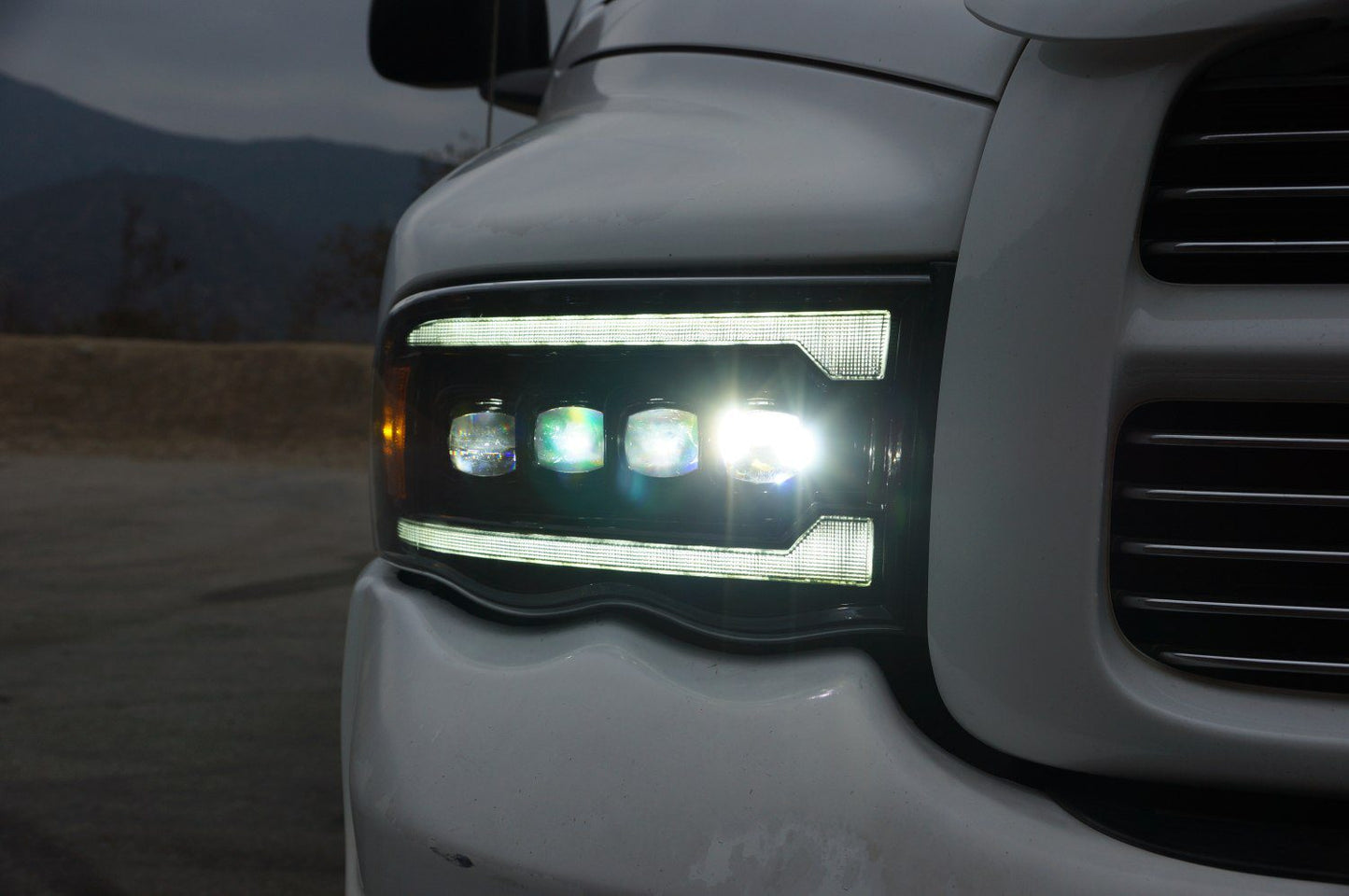 AlphaRex 02-05 Dodge Ram NOVA-Series LED Projector Headlights Alpha-Black