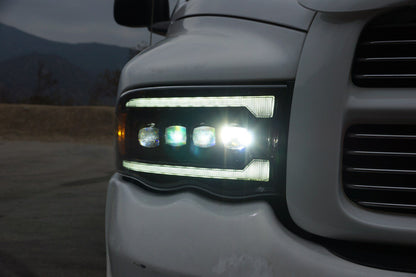 AlphaRex 02-05 Dodge Ram NOVA-Series LED Projector Headlights Alpha-Black