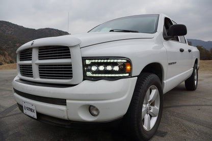 AlphaRex 02-05 Dodge Ram NOVA-Series LED Projector Headlights Alpha-Black