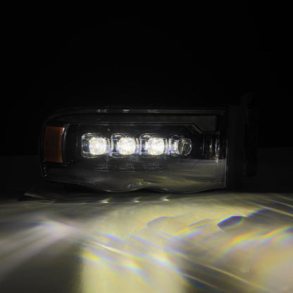 AlphaRex 02-05 Dodge Ram NOVA-Series LED Projector Headlights Alpha-Black