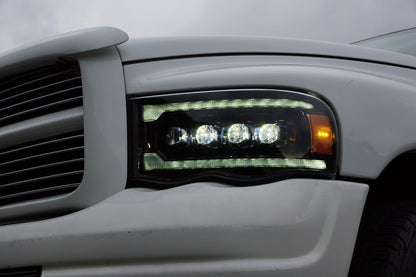 AlphaRex 02-05 Dodge Ram NOVA-Series LED Projector Headlights Alpha-Black