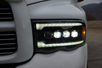 AlphaRex 02-05 Dodge Ram NOVA-Series LED Projector Headlights Alpha-Black