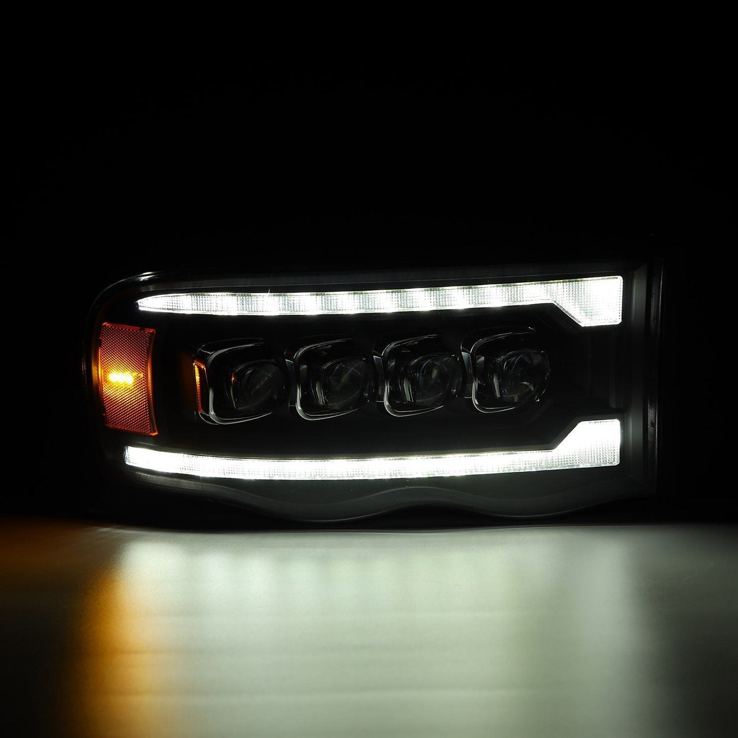 AlphaRex 02-05 Dodge Ram NOVA-Series LED Projector Headlights Black