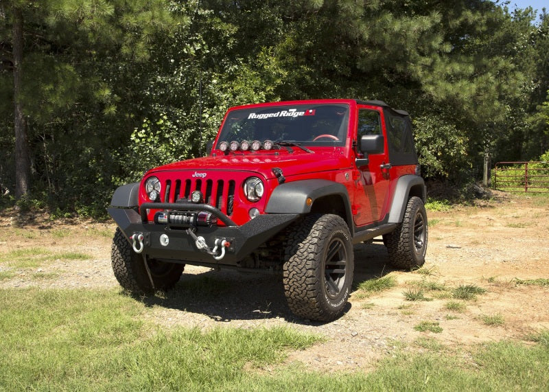 Rugged Ridge 11548.01 Spartan Front Bumper for 07-18 Jeep Wrangler JK