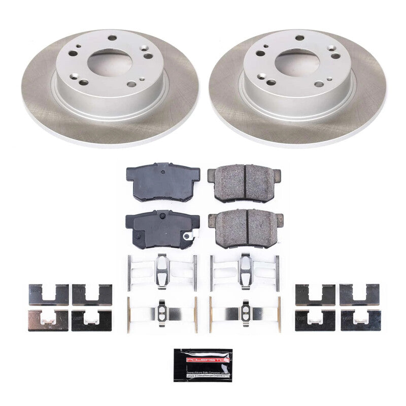 PowerStop 03-07 Honda Accord Rear Semi-Coated Rotor Kit (SC2391)