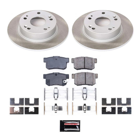 PowerStop 03-07 Honda Accord Rear Semi-Coated Rotor Kit (SC2391)