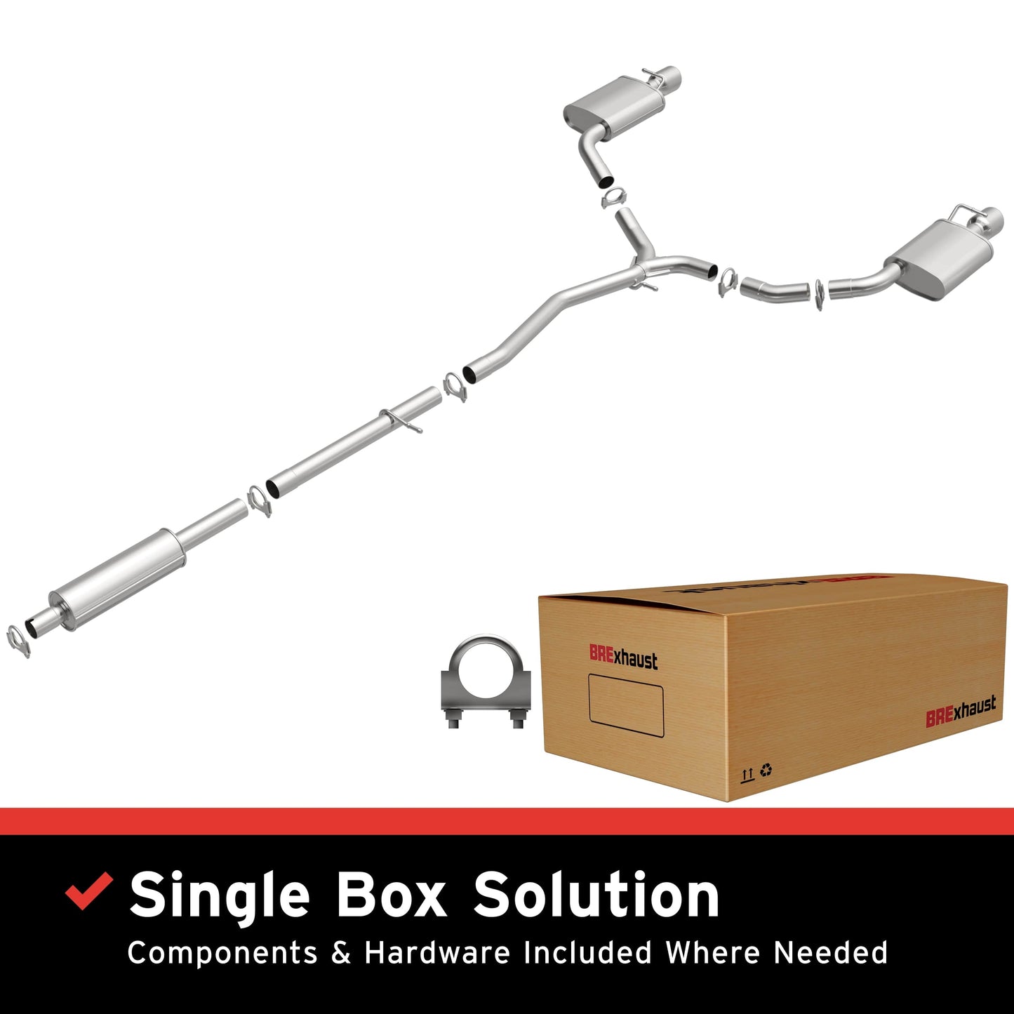 BRExhaust 2016-2019 Ford Explorer 3.5L Direct-Fit Replacement Exhaust System