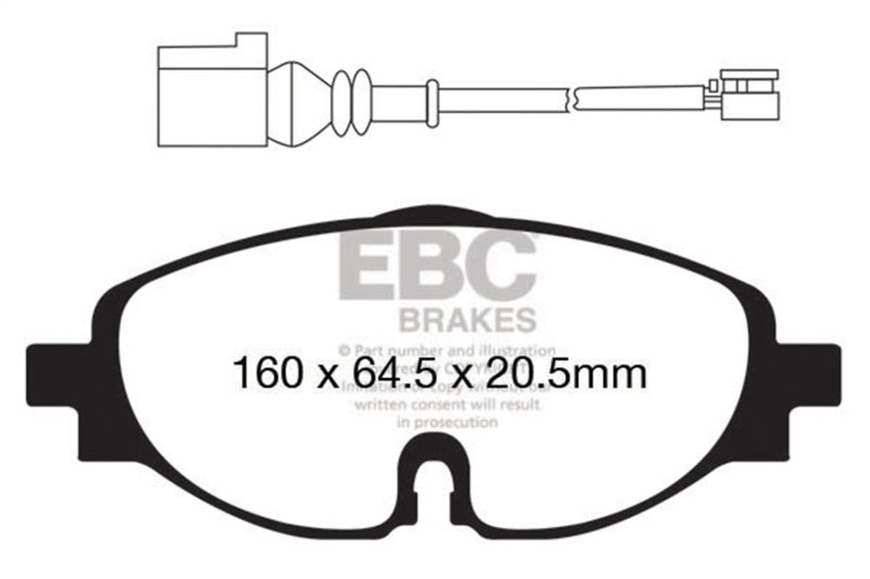 EBC DP52150NDX fits Audi 14-20 A3 1.8T Bluestuff Front Brake Pads