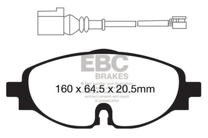 EBC DP52150NDX fits Audi 14-20 A3 1.8T Bluestuff Front Brake Pads