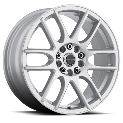 Raceline 141 Mystique Gloss Silver | 15x7" +40mm | 5x100/5x114.3mm Wheel