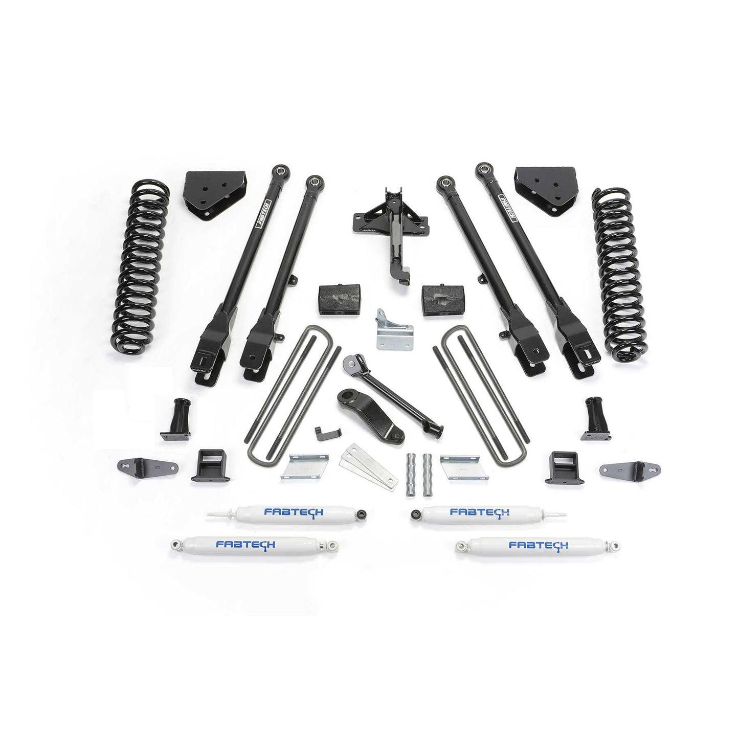 Fabtech 6" 4-Link System w/ Coils & Performance Shocks | Ford F450/550 4WD (08-10) (K2054)