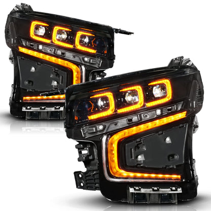 ANZO 21-24 Chevy Suburban/Tahoe Z-Series Full LED Proj Headlight Black DRV | Suburban/Tahoe (111642X-L)