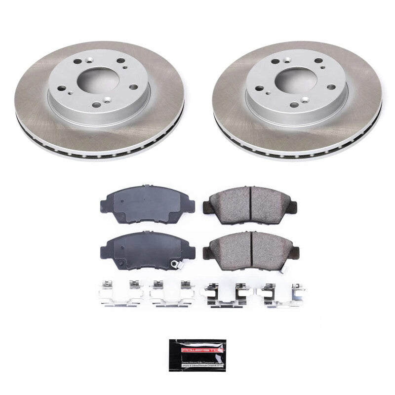 PowerStop 04-05 Honda Civic Front Semi-Coated Rotor Kit (SC2386)