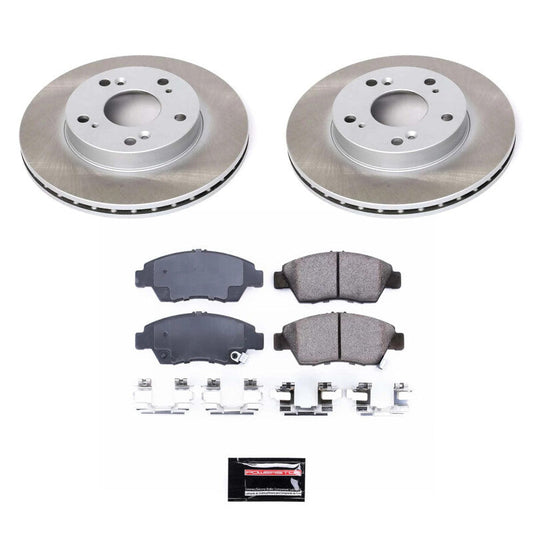 PowerStop 04-05 Honda Civic Front Semi-Coated Rotor Kit (SC2386)