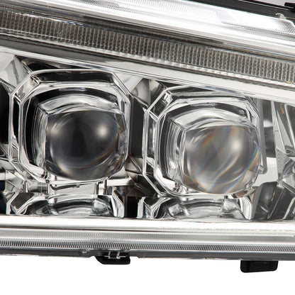 AlphaRex 03-06 Chevrolet Silverado/02-06 Avalanche (without body cladding) NOVA-Series LED Projector Headlights Chrome