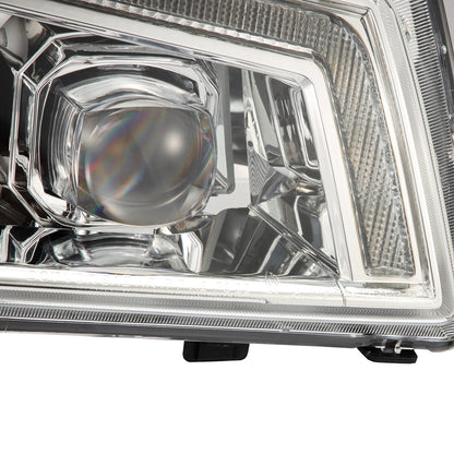 AlphaRex 03-06 Chevrolet Silverado/02-06 Avalanche (without body cladding) NOVA-Series LED Projector Headlights Chrome