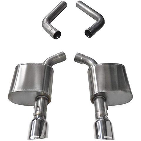 Corsa 2017-2020 Dodge Charger 6.4L/17-19 Dodge Charger 5.7L Black Sport AxleBack Exhaust w/4.5inTips-WheelFlip