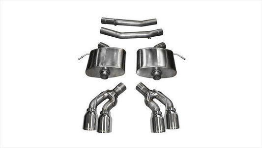Corsa 2016-2019 Cadillac CTS V 6.2L V8 2.75in Black Xtreme Axle-Back Exhaust-WheelFlip