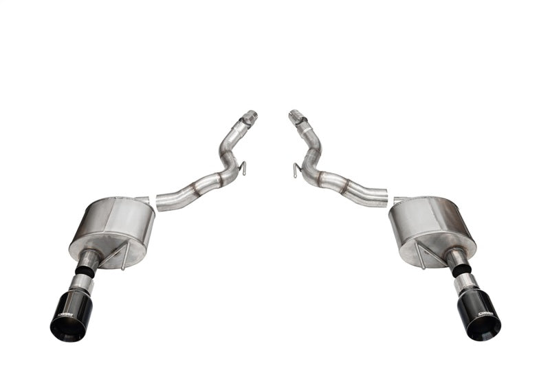 CORSA Sport, Touring / 3.0 in Axle-Back 4.5 in Tips | Mustang GT (21273BLK)