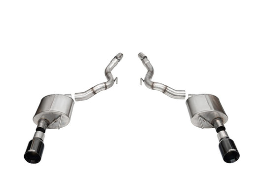 CORSA Sport, Touring / 3.0 in Axle-Back 4.5 in Tips | Mustang GT (21273BLK)