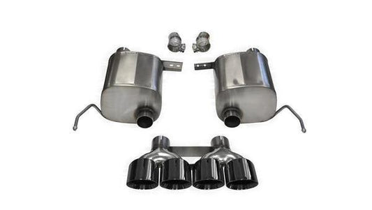 Corsa 14-19 Chevy Corvette C7 Coupe 6.2L V8 AT/MT 2.75in Valve-Back Dual Rear Exit Black Xtreme Exht-WheelFlip