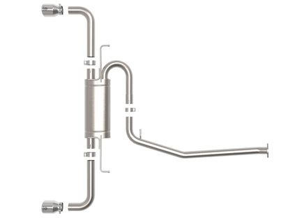 aFe 2-1/4-2-1/2 IN 304 SS Cat-Back Exhaust | Toyota RAV4 (19-21) (49-36053-P)