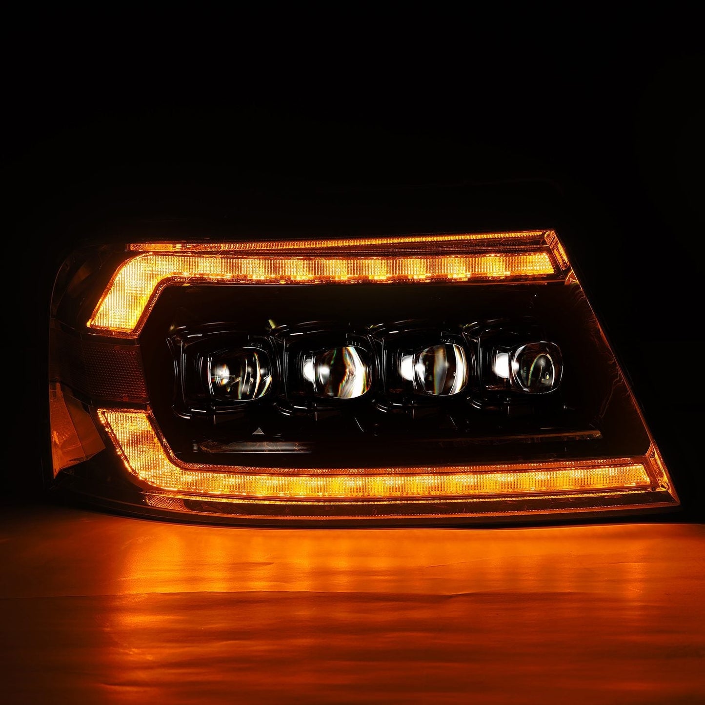 AlphaRex 04-08 Ford F150 / 06-08 Lincoln Mark LT NOVA-Series LED Projector Headlights Alpha-Black