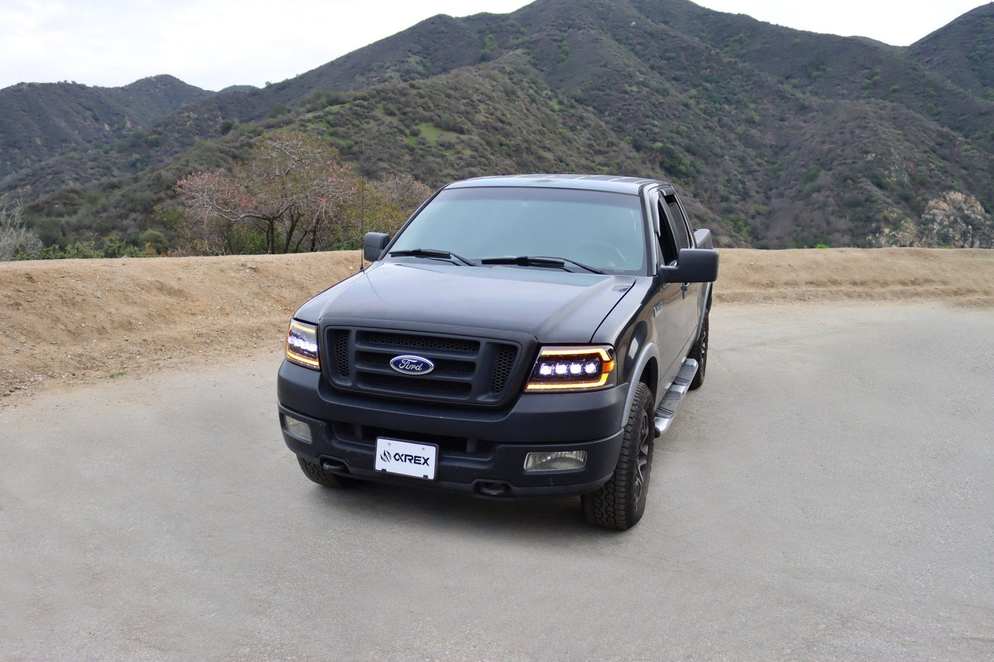 AlphaRex 04-08 Ford F150 / 06-08 Lincoln Mark LT NOVA-Series LED Projector Headlights Alpha-Black