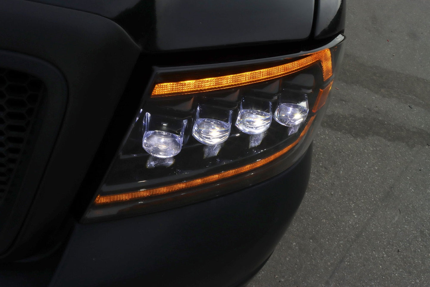 AlphaRex 04-08 Ford F150 / 06-08 Lincoln Mark LT NOVA-Series LED Projector Headlights Alpha-Black